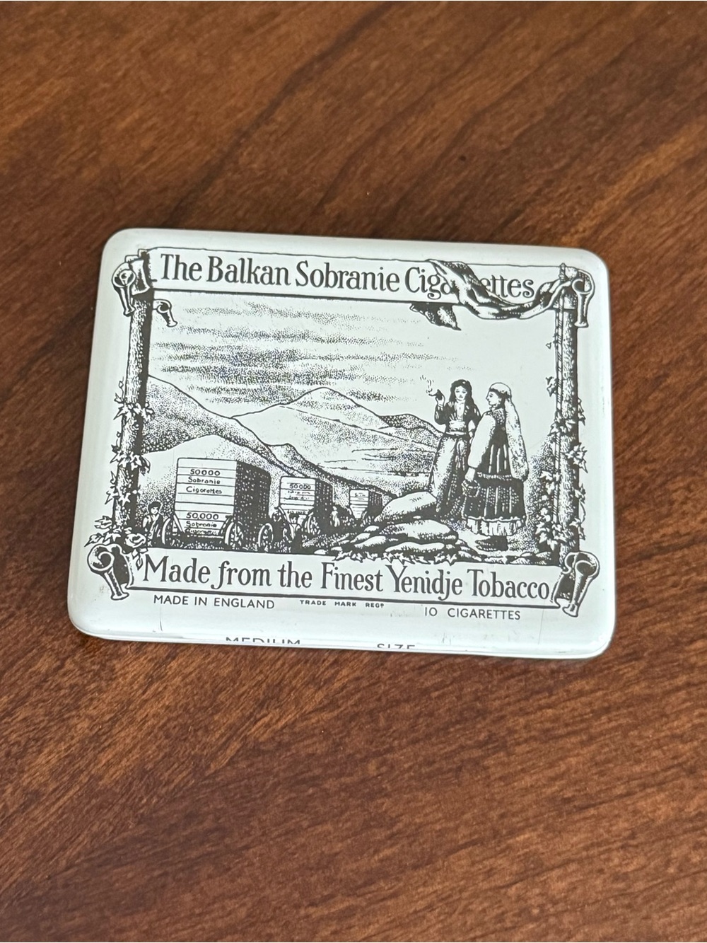 The Balkan Sobranie Cigarettes Tin Finest Yenidje Tobacco Collectible - Empty